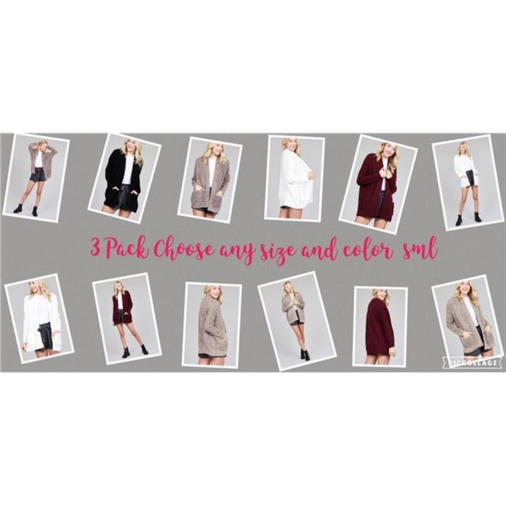 WHOLESALE DOLMAN OPEN FRONT SWEATER CARDIGANS